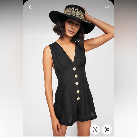 Free People Soleil linen romper - Picture 1 of 4